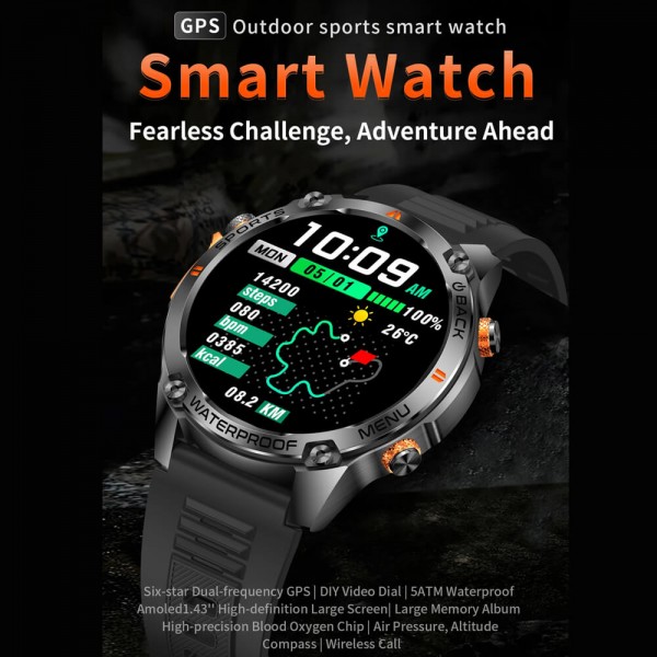 Smartwatch Microwear G100 GPS  - Brown
