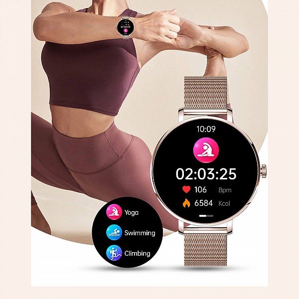 Smartwatch Microwear NX21 -  Gold Steel