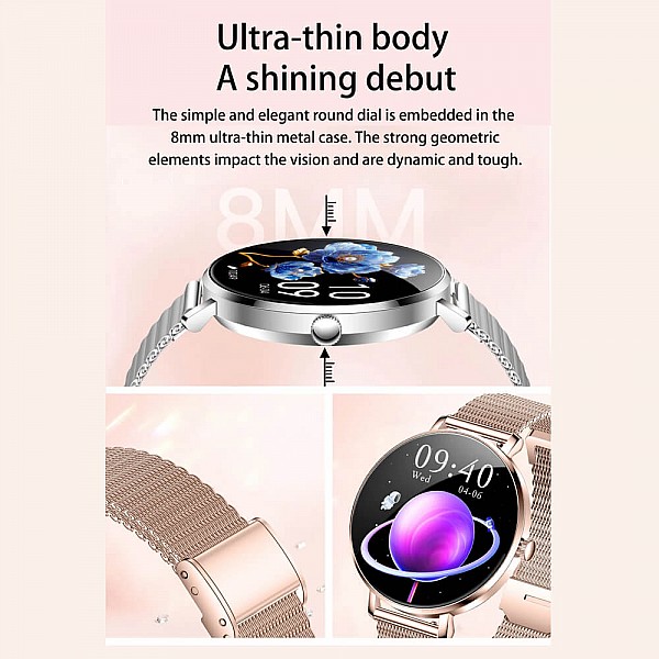 Smartwatch Microwear NX21 -  Gold Steel