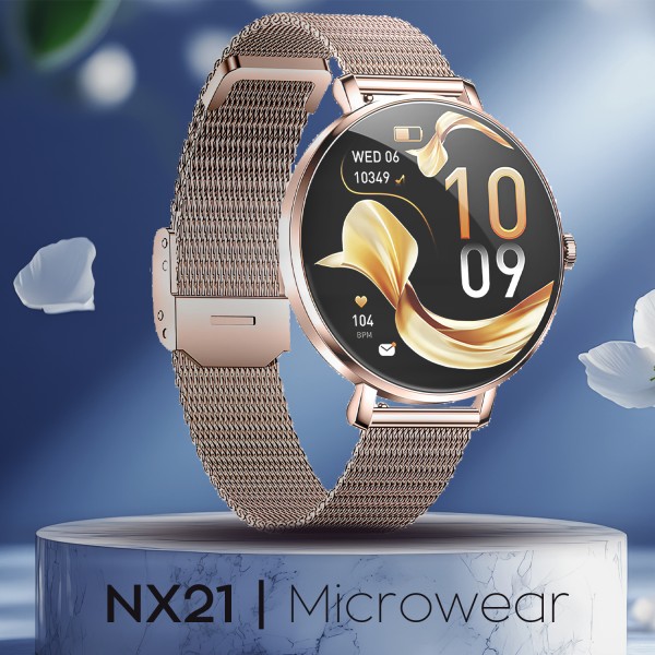 Smartwatch Microwear NX21 -  Gold Steel