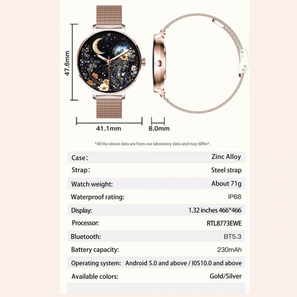 Smartwatch Microwear NX21 -  Silver Steel