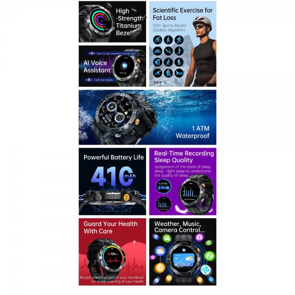 Smartwatch Microwear C29 - Black 