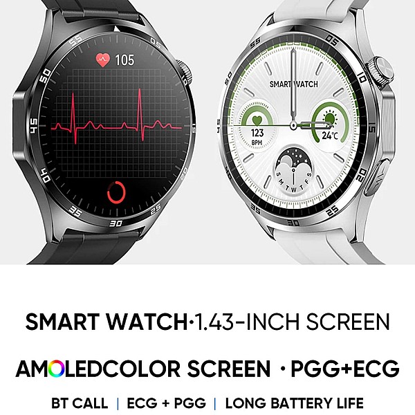 Smartwatch Microwear MT300 - Grey Silicone