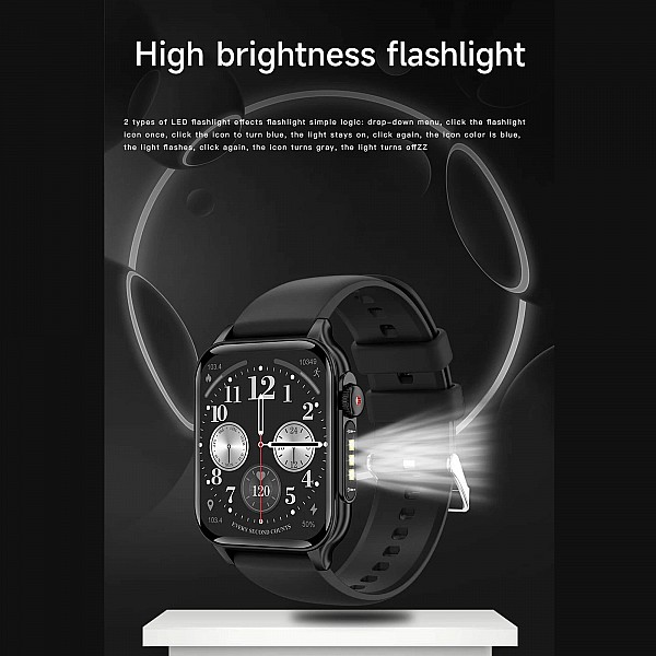 Smartwatch Microwear P6 Max - Black Steel