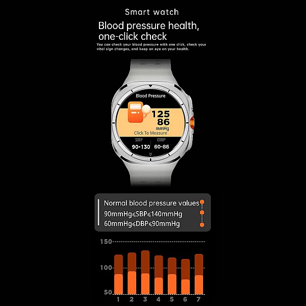 Smartwatch Bakeey  Kalobee SK7 - Black Steel