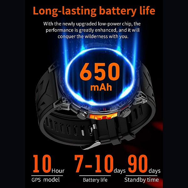Smartwatch Microwear KC93 - Black Silicone