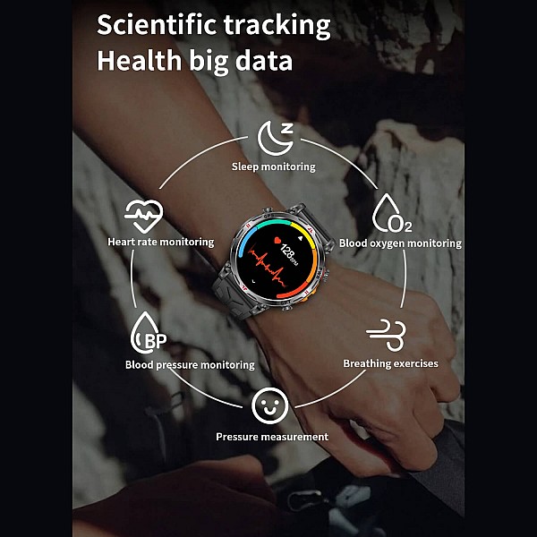 Smartwatch Microwear KC93 - Black Silicone
