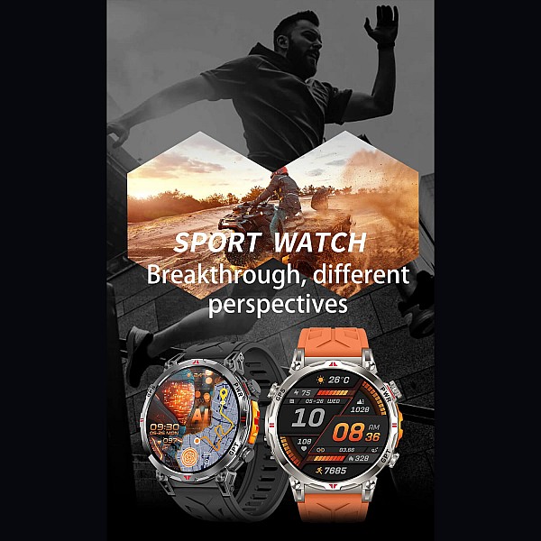 Smartwatch Microwear KC93 - Black Silicone