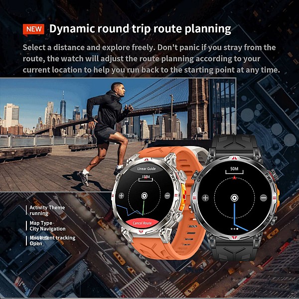 Smartwatch Microwear KC93 - Orange Camo Silicone Smartwatch Microwear KC93 - Orange Camo Silicone