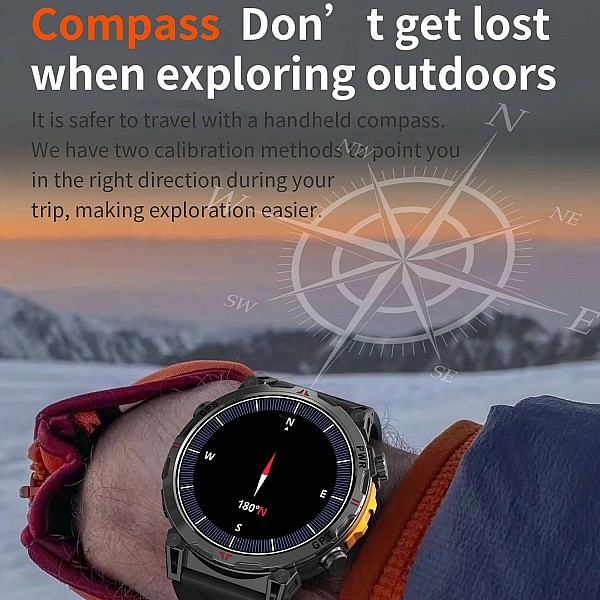 Smartwatch Microwear KC93 - Orange Camo Silicone Smartwatch Microwear KC93 - Orange Camo Silicone