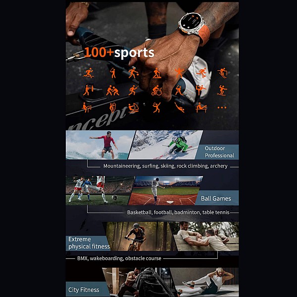 Smartwatch Microwear KC93 - Orange Camo Silicone Smartwatch Microwear KC93 - Orange Camo Silicone