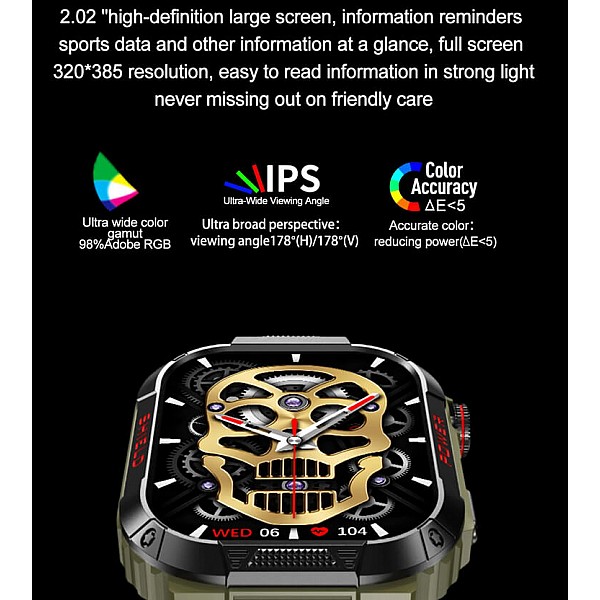 Smartwatch Microwear TK25 - Green Camo