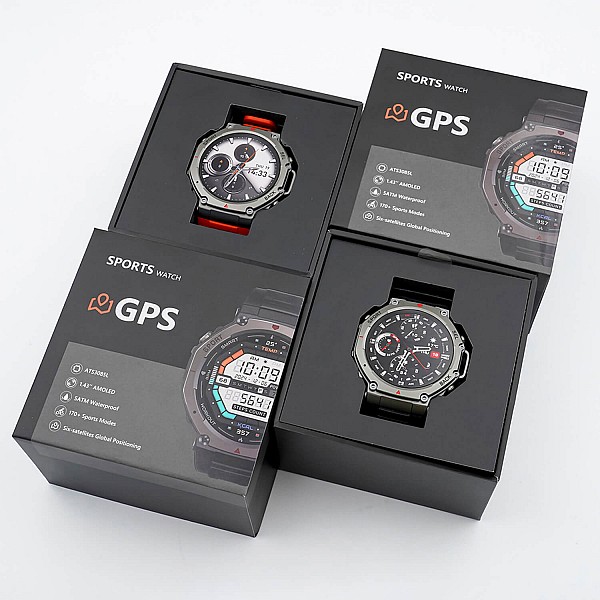 Smartwatch Microwear DM58 GPS - Black Silicone