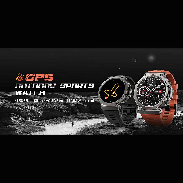 Smartwatch Microwear DM58 GPS - Black Silicone