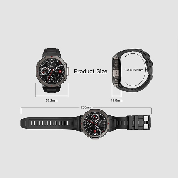 Smartwatch Microwear DM58 GPS - Black Silicone