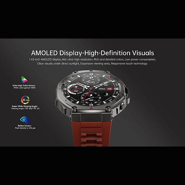 Smartwatch Microwear DM58 GPS  - Black Camo Silicone