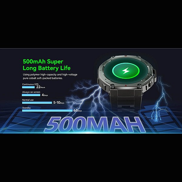 Smartwatch Microwear DM58 GPS  - Black Camo Silicone