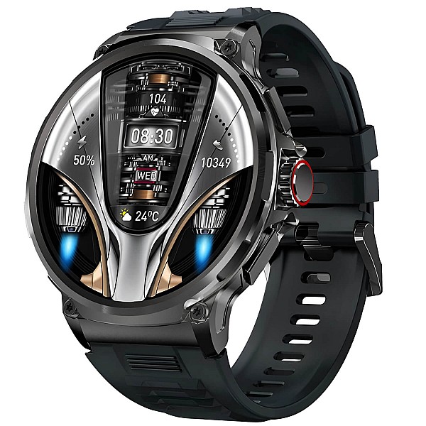 Smartwatch Microwear V69 - Black Silicone