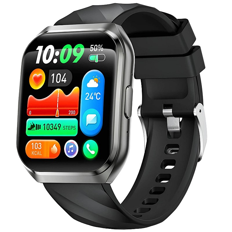 Smartwatch Microwear MT66 - Black Silicone
