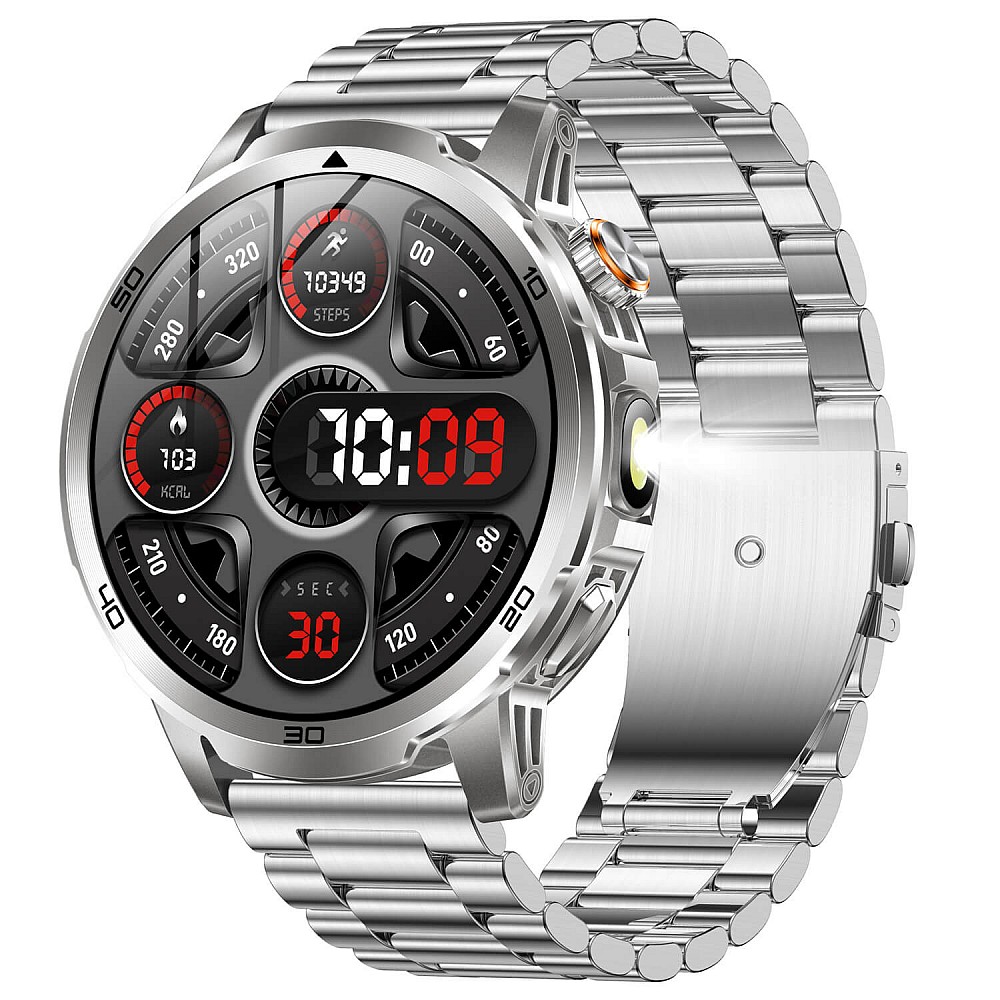Smartwatch Microwear AK95 - Silver Steel