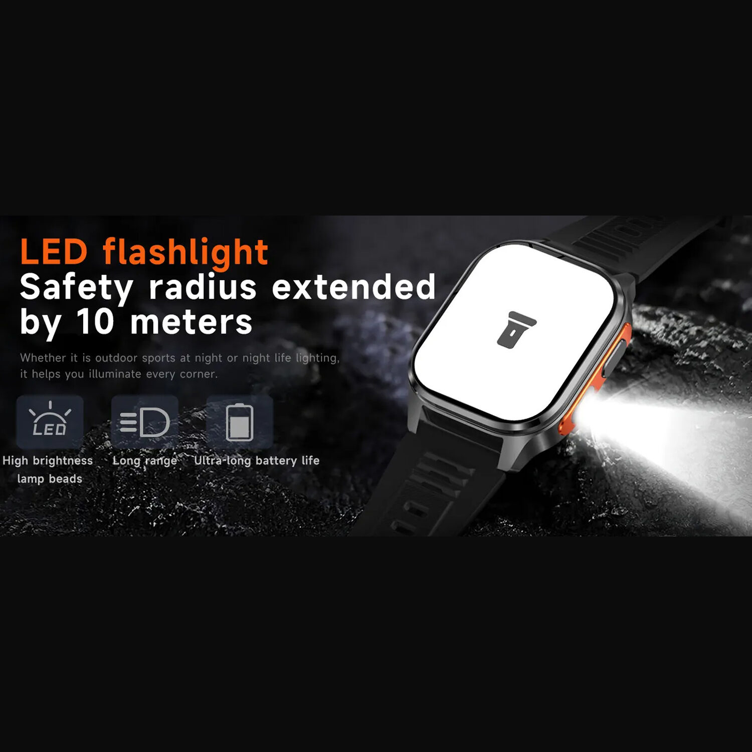 Smartwatch Microwear G300S  GPS - Orange Silicone