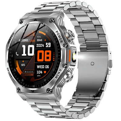 Smartwatch Microwear AK82 - Silver Steel