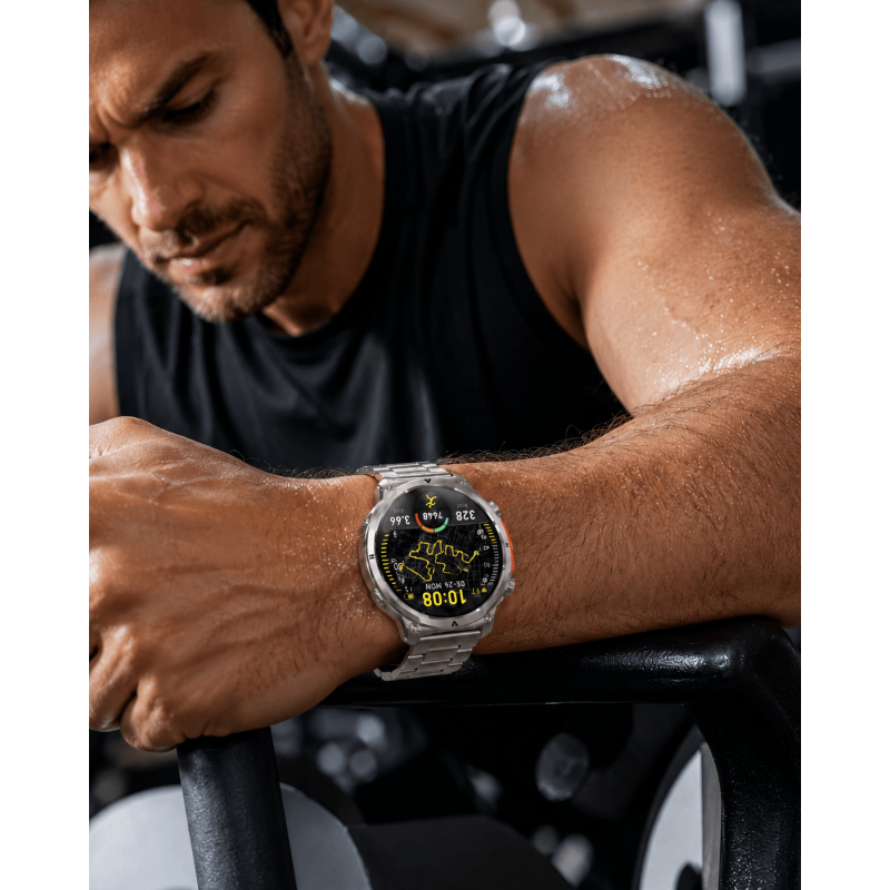 Smartwatch Microwear MK100 - Silver Steel