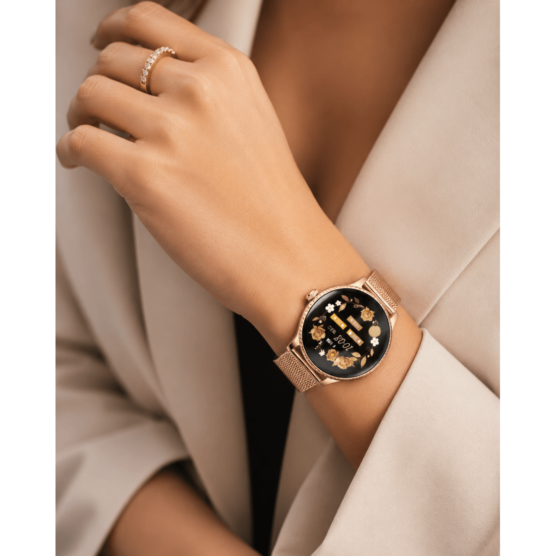 Smartwatch AK108 Microwear - Gold Steel