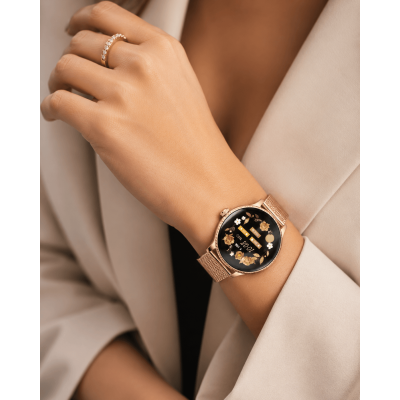 Smartwatch AK108 Microwear - Gold Steel