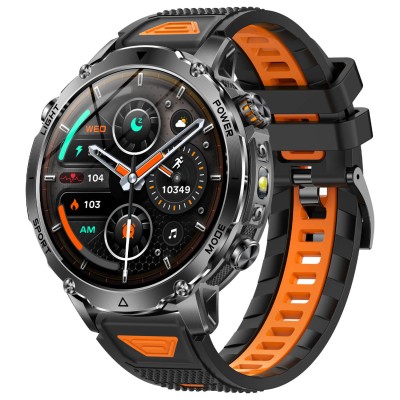Smartwatch Microwear AK106 - Black Orange Silicone