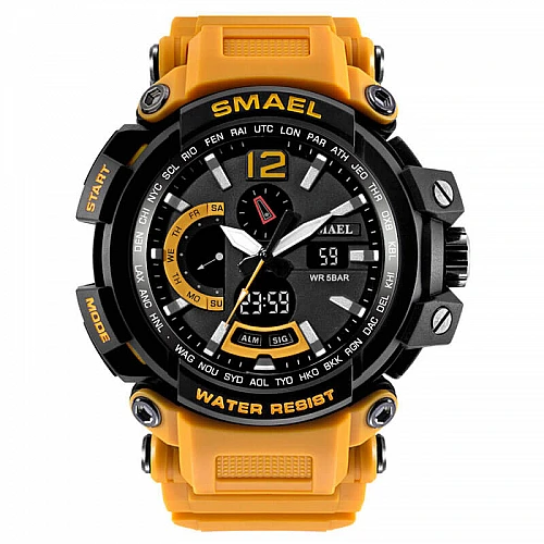 SMAEL 1702 Sports Watch Military Dual Display - Yellow image