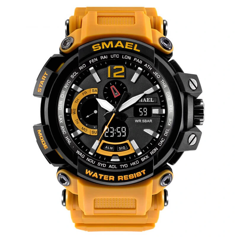 SMAEL 1702 Sports Watch Military Dual Display - Yellow image