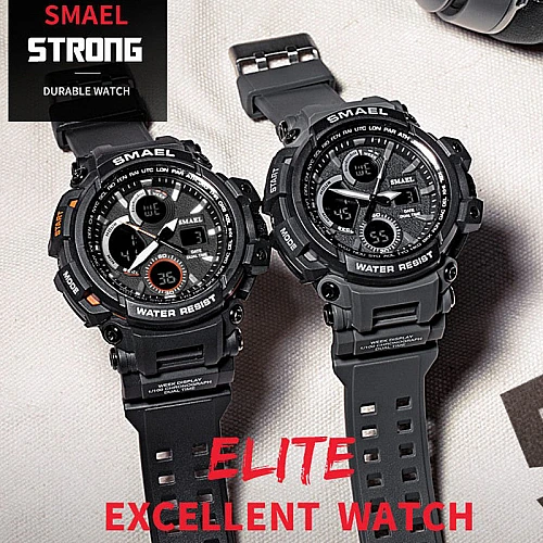 SMAEL 1708 Sports Watch Military Dual Display - Orange SMAEL 1708 Sports Watch Military Dual Display - Orange image