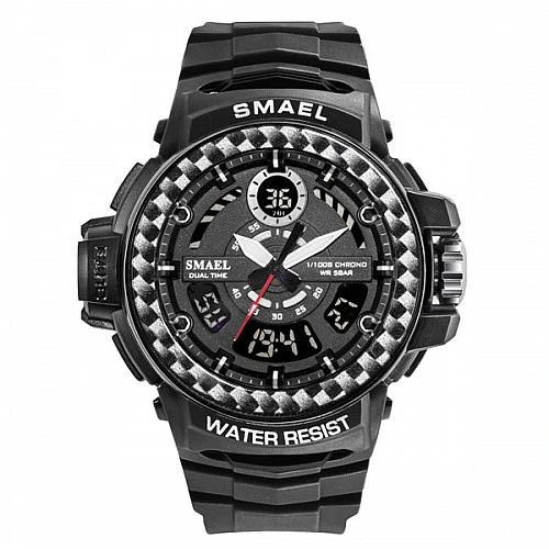 SMAEL 8014 Sports Watch Dual Display - Black