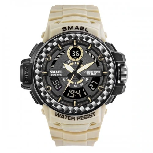 SMAEL 8014 Sports Watch Dual Display - Khaki SMAEL 8014 Sports Watch Dual Display - Khaki