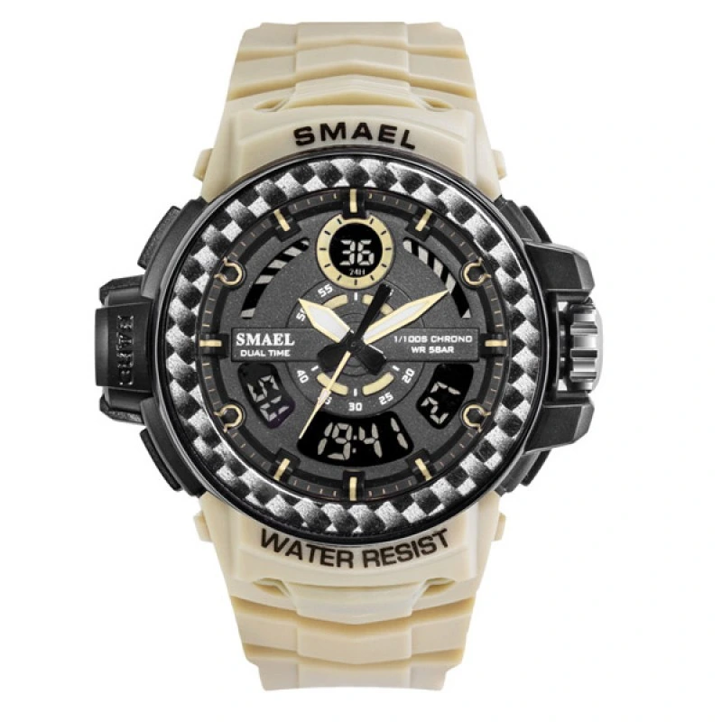 SMAEL 8014 Sports Watch Dual Display - Khaki SMAEL 8014 Sports Watch Dual Display - Khaki