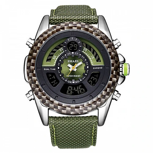 SMAEL 1369 Sports Watch Military Dual Display - Army Green SMAEL 1369 Sports Watch Military Dual Display - Army Green
