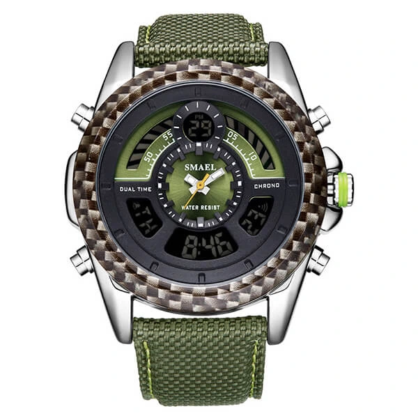 SMAEL 1369 Sports Watch Military Dual Display - Army Green SMAEL 1369 Sports Watch Military Dual Display - Army Green