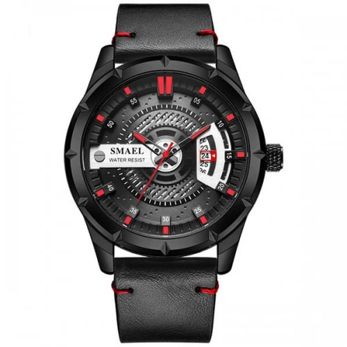 SMAEL 9011 Sports Watch Military Dual Display - Black Red