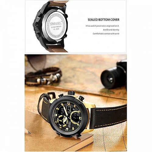 SMAEL 1426 Sports Watch Military Dual Display - Brown SMAEL 1426 Sports Watch Military Dual Display - Brown