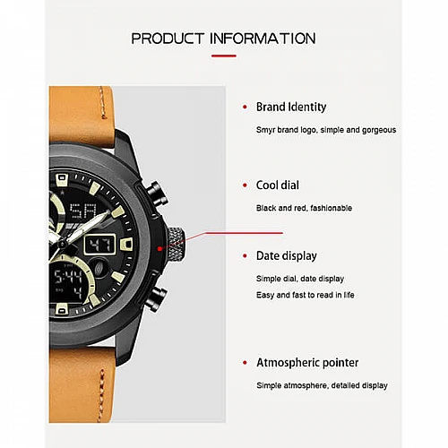 SMAEL 1426 Sports Watch Military Dual Display - Brown SMAEL 1426 Sports Watch Military Dual Display - Brown