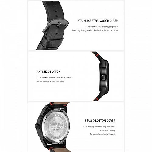 SMAEL 9011 Sports Watch Military Dual Display - Brown