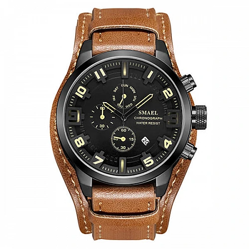 SMAEL 9076 Sports Watch Military Chrono - Brown SMAEL 9076 Sports Watch Military Chrono - Brown