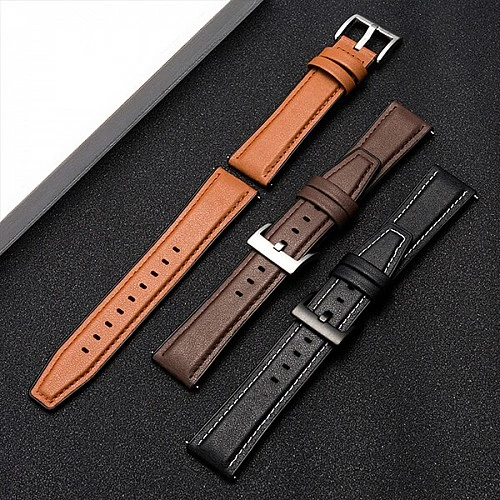 Bakeey Λουράκι Δερμάτινο 22mm με Quick Release - Brown