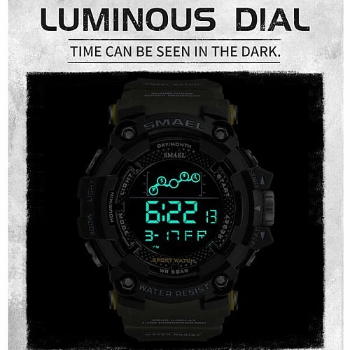 SMAEL 1802 Sports Watch Digital Display - Gold