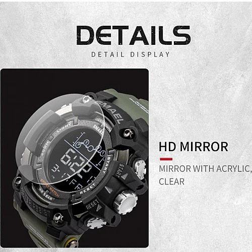 SMAEL 1802 Sports Watch Digital Display - Gold