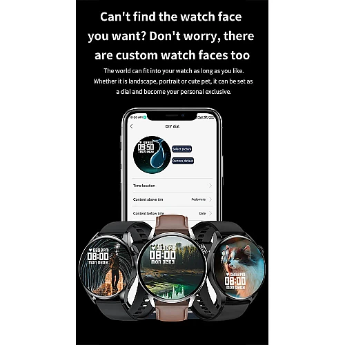 Smartwatch Microwear GT5 - Black Leather