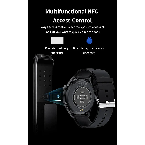 Smartwatch Microwear GT5 - Black Leather