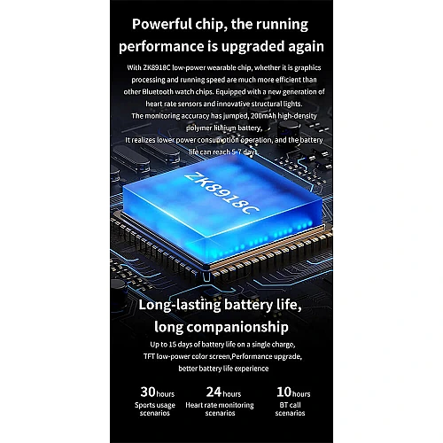 Smartwatch Microwear GT5 - Black Leather