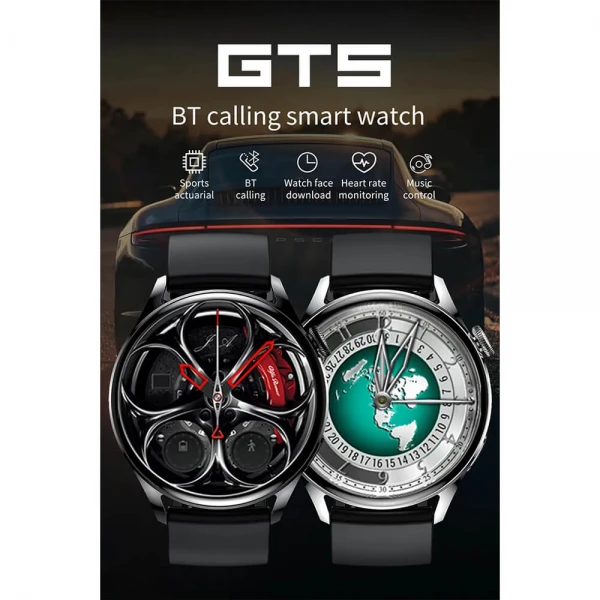 Smartwatch Microwear GT5 - Black Leather